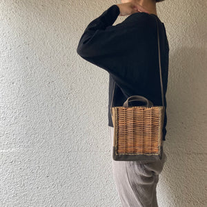ebagos｜キャンバス・カゴ袋ショルダー｜25AW #15609｜BEKA