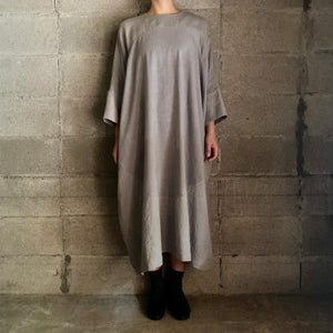 COSMIC WONDER｜20CW17316｜Old linen wool twill circle-patterned dress｜Gray