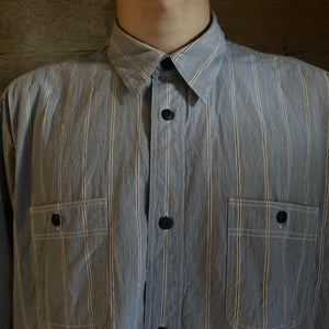 FUJITO｜BS  Work Shirt｜Blue Stripe