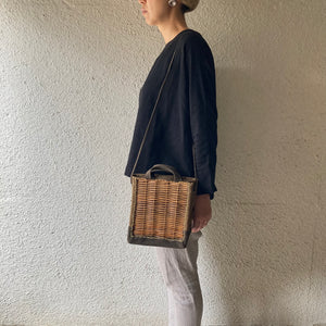 ebagos｜キャンバス・カゴ袋ショルダー｜25AW #15609｜BEKA