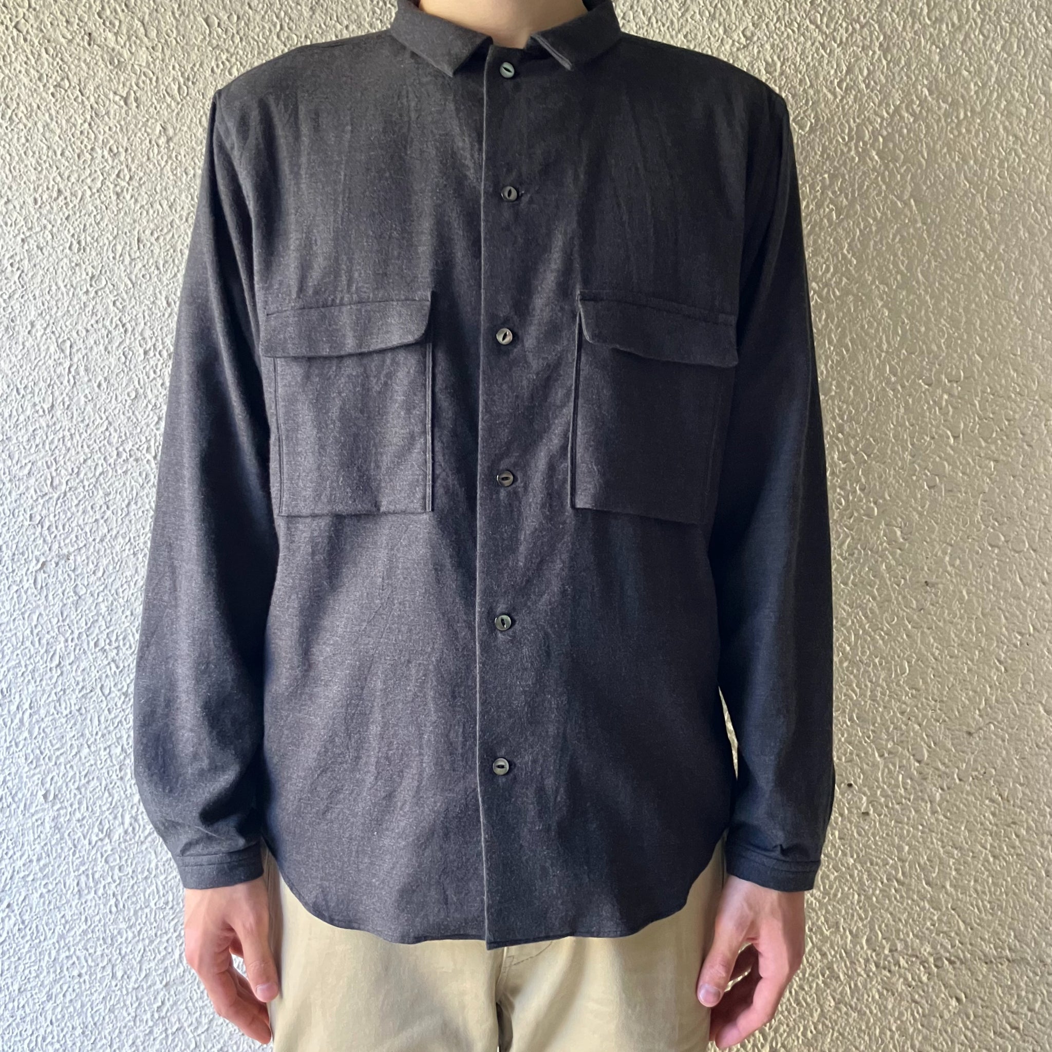 klause｜クロイゼ｜Open-Necked Work Shirts｜Charcoal Gray