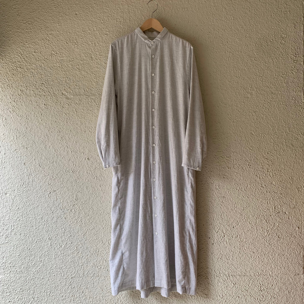 klause｜クロイゼ ｜ L-S Loose Fit Long Length shirts｜cotton flannel ｜light gray