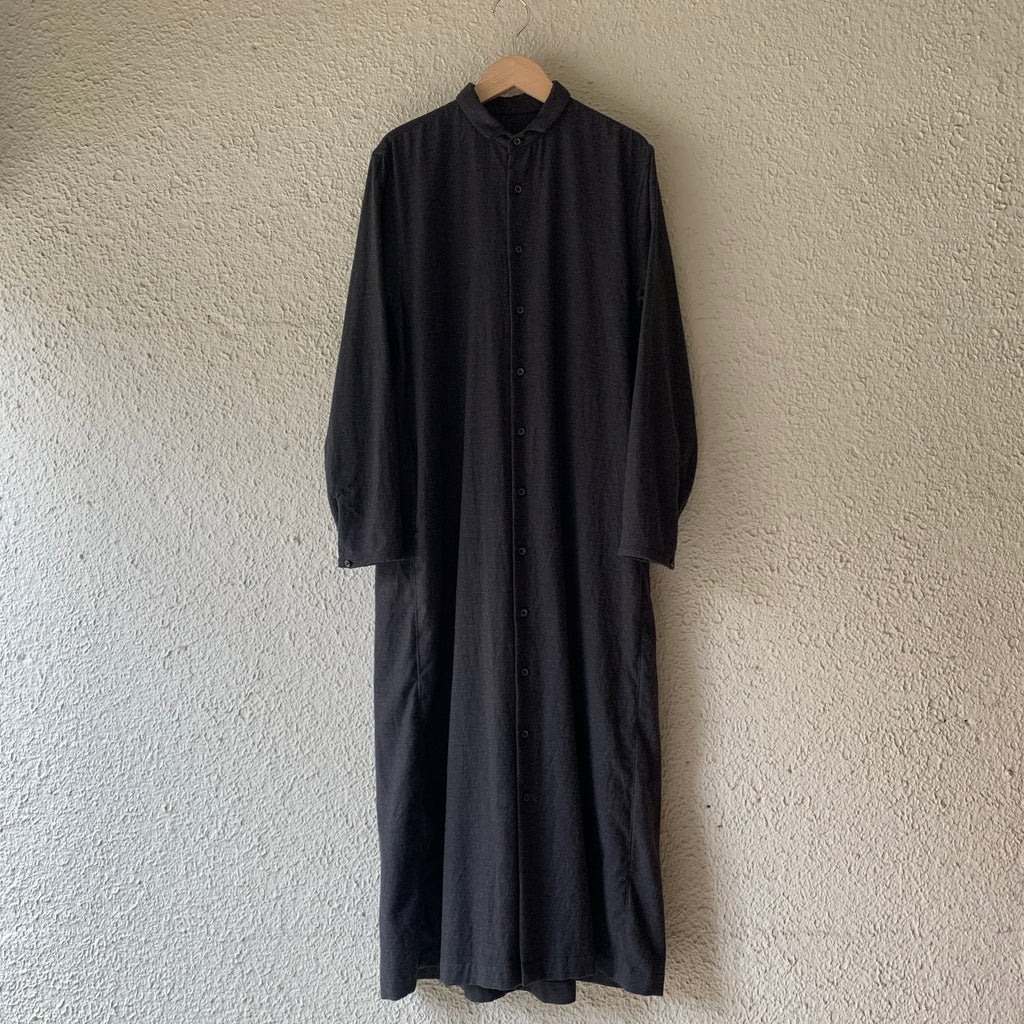 klause｜クロイゼ｜L-S Loose Fit Long Length shirts｜cotton flannel ｜charcoal gray