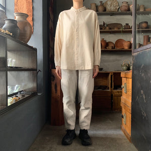 MITTAN｜SH-120｜綿絹楊柳ビッグシャツ｜生成