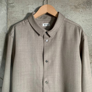 MITTAN｜SH-145｜ストレッチNMウールシャツ｜灰茶