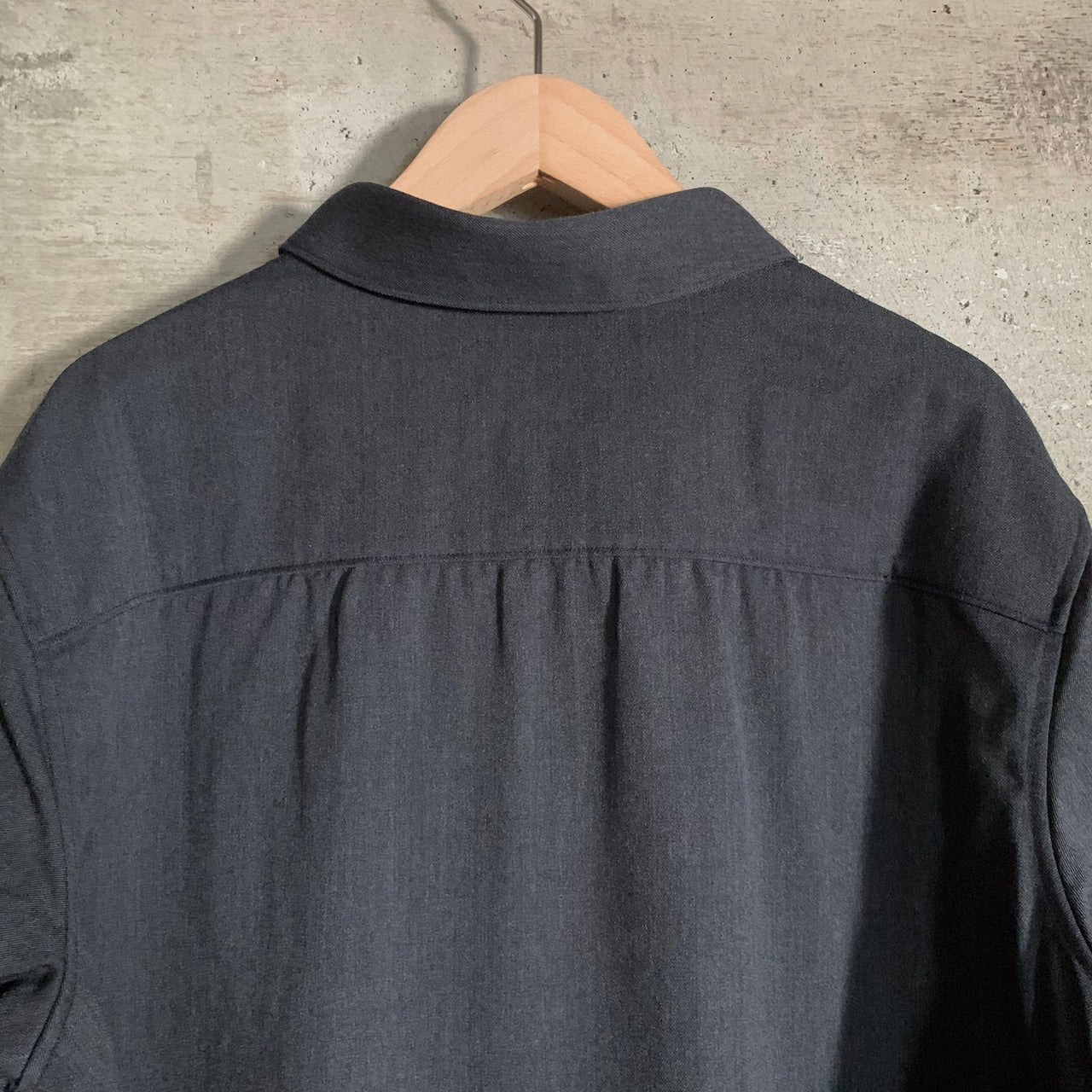 MITTAN｜SH-145｜ストレッチNMウールシャツ｜墨黒