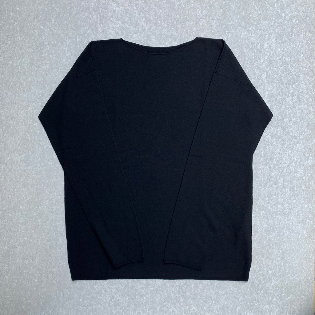 MITTAN｜KN-31｜スーパー180’s強撚ウールニット｜黒