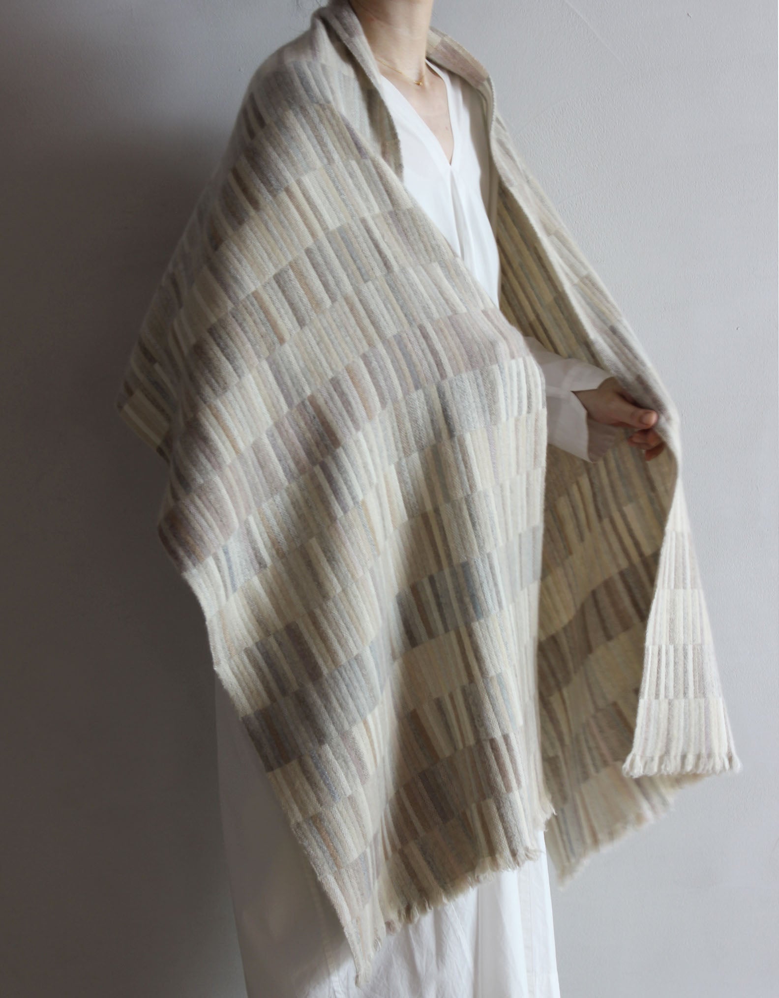 高見由香｜Yuka Takami｜カシミヤ二重織ストール 冬の日｜M-5