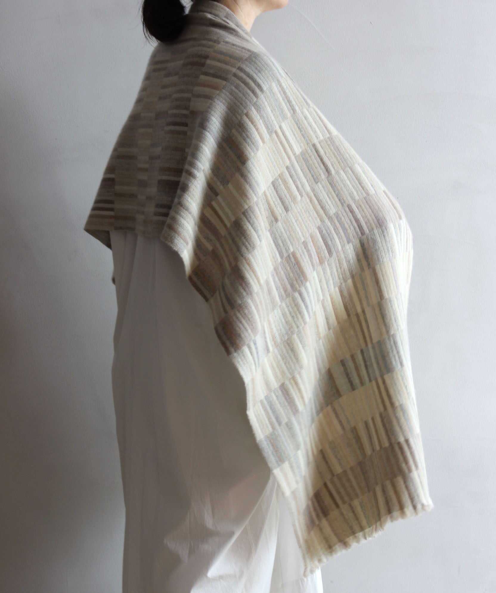 高見由香｜Yuka Takami｜カシミヤ二重織ストール 冬の日｜M-5