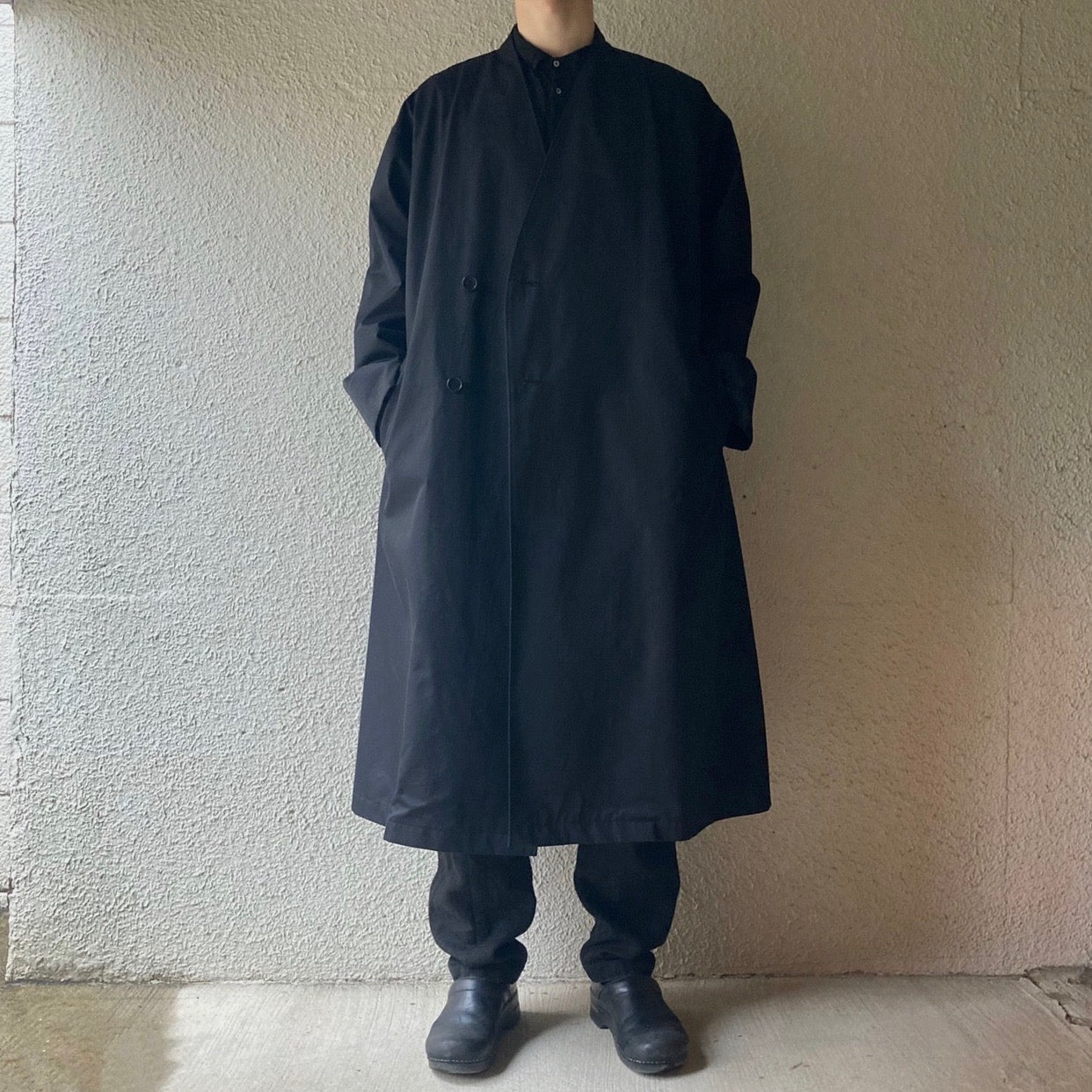 SUTOA | ギャバジンコート | Black | L