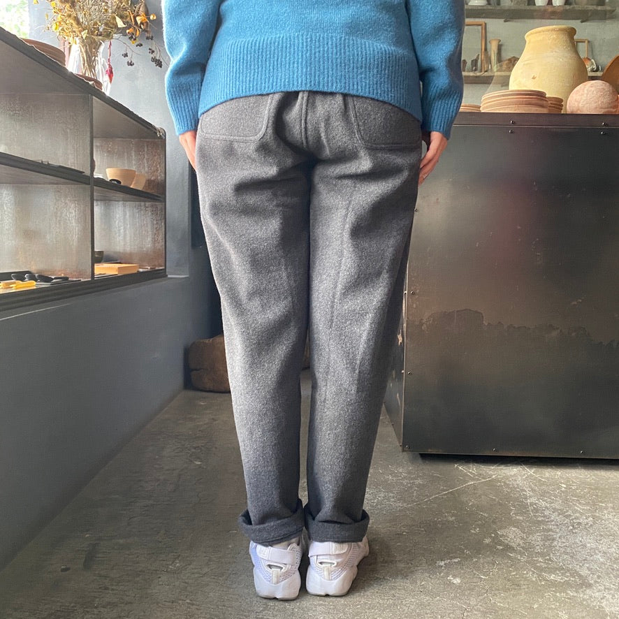 MITTAN｜PT-48｜ストレートウールブランケットパンツ｜茶