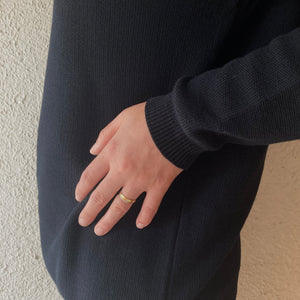 FUJITO｜L/S Knit T-shirts｜Black《Roundaboutカラー別注》
