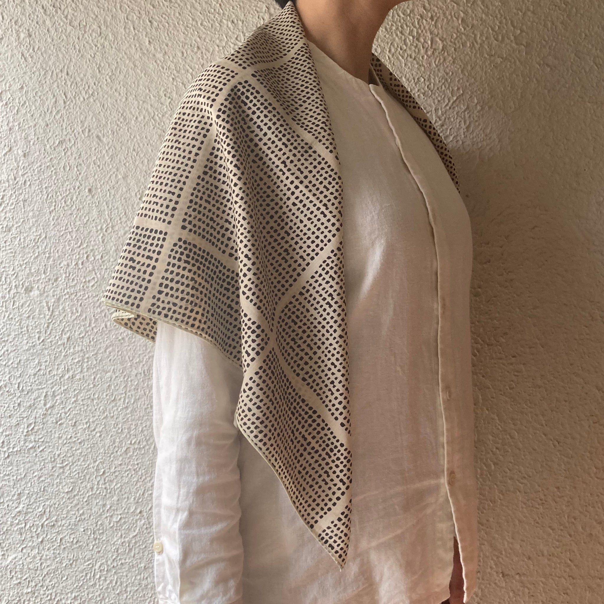 mills scarf｜Seed Check｜cream