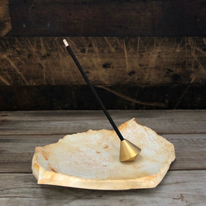elemense | acorn brass incense holder
