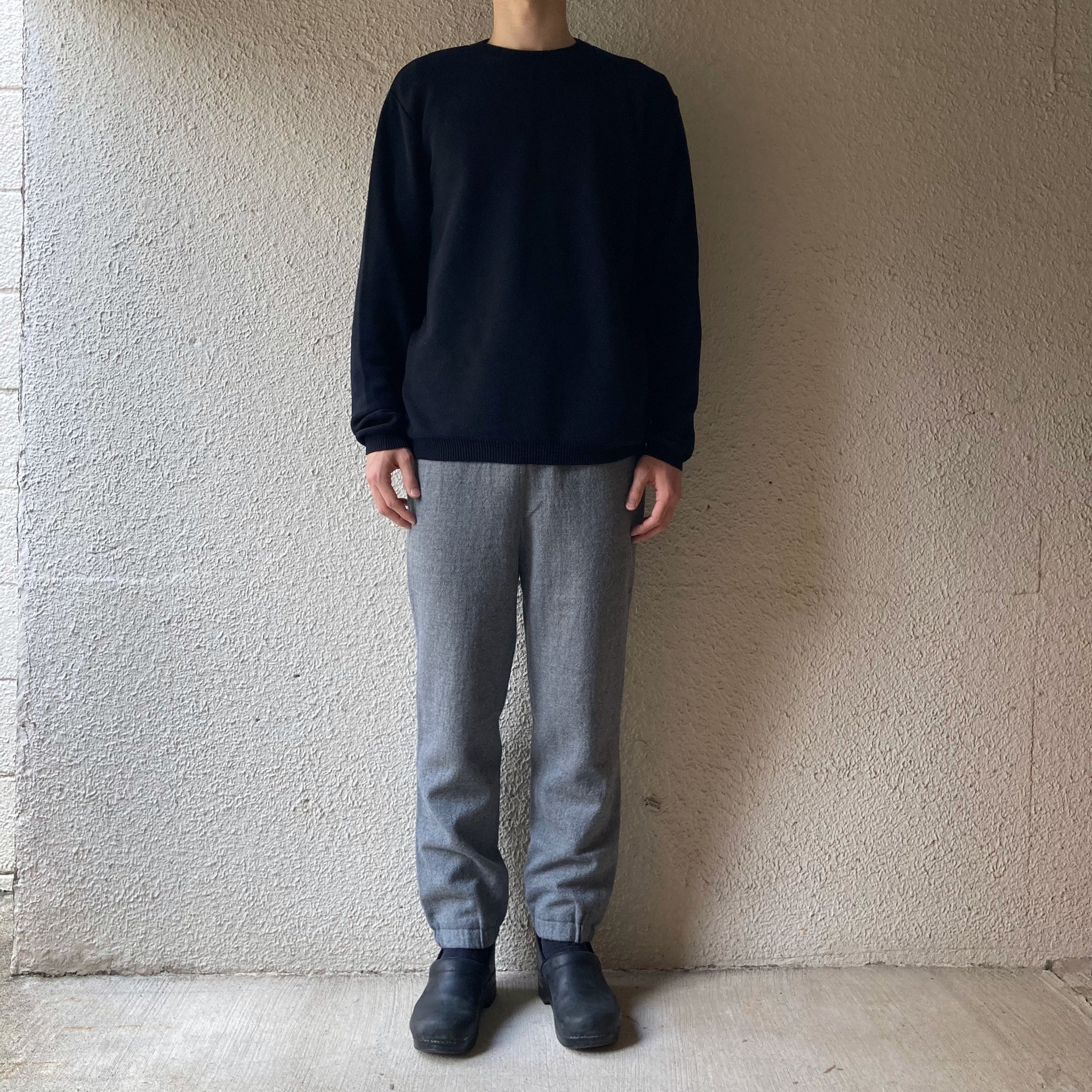 FUJITO｜L/S Knit T-shirts｜Black《Roundaboutカラー別注》