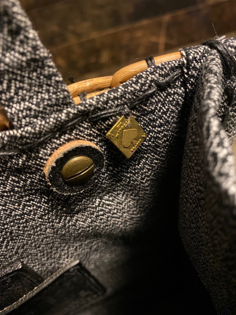 ebagos カゴ袋 撚糸帆布 19SS #19363 BK